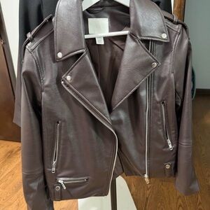 H&M Dark Brown Leather Jacket